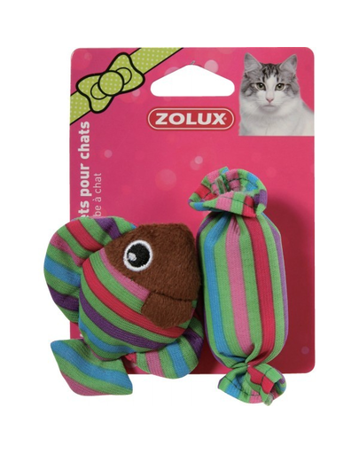 ZOLUX Jucărie Candy Toys "Fish & Candy" cu iarba-mâței verde