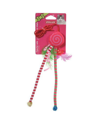 ZOLUX Jucărie Candy Toys cu iarba-mâței și zdrăngănitoare roșu