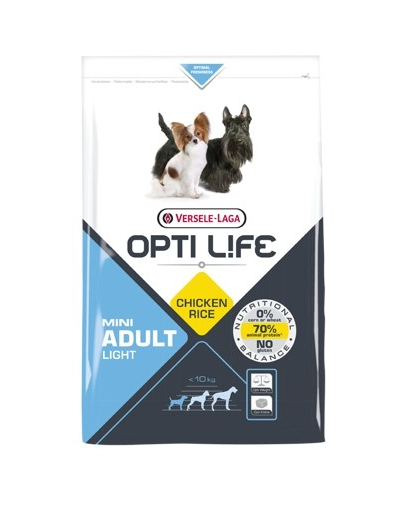 VERSELE-LAGA Opti Life Adult Light Mini hrana uscata pentru caini supraponderali/obezi de talie mica 2,5 kg