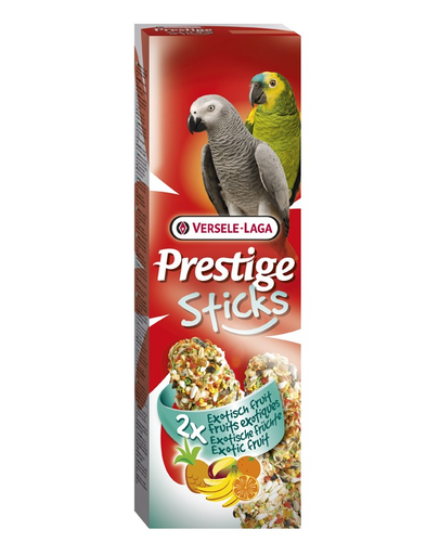 VERSELE LAGA Prestige Sticks Parrots Exotic Fruit 140 g Gustare cu fructe exotice pentru papagali mari
