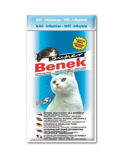 Benek Super White Asternut pentru litiera antibacterian 5 L