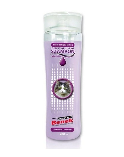 BENEK Sampon Premium Pentru Pisici, Cu Lavanda 200 Ml