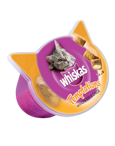 WHISKAS Hrană umedă pentru pisici Temptations pui brânză 60 g