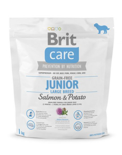 BRIT Care Grain-Free Junior Large Breed Salmon & Potato 1 kg Breed imagine 2022