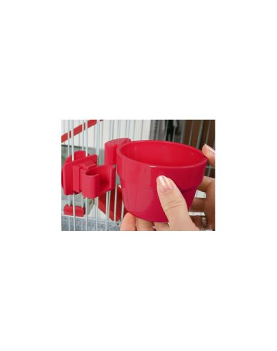 ZOLUX Bol plastic suspendat dia. 9,5 cm culoare roșu