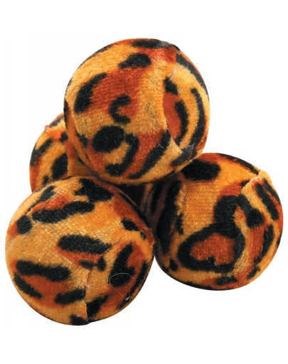 ZOLUX Jucării pentru pisici 4 mingiuțe colorate pluș 4cm