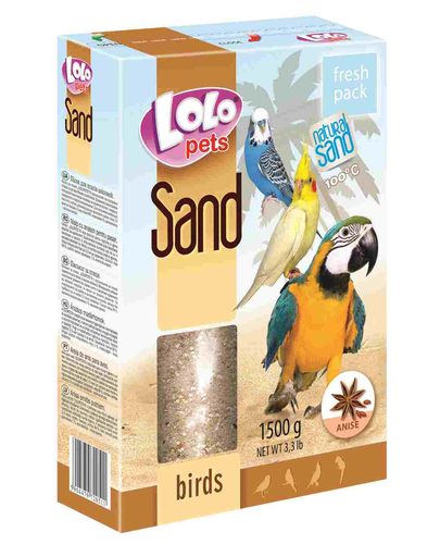 LOLO PETS Nisip pentru păsări cu anason 1.5 kg