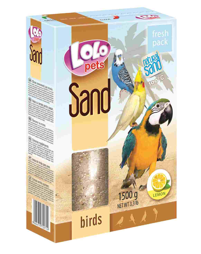 LOLO PETS Nisip pentru păsări cu lămâie 1.5 kg