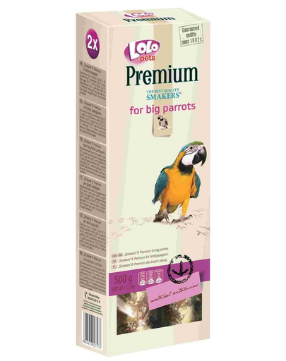 LOLO PETS Smakers Premium pentru papagali mari