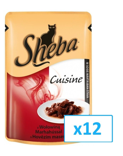 SHEBA Cuisine vită în sos 85 g x12