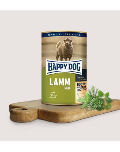 HAPPY DOG Pur Lamm cu miel 800 g