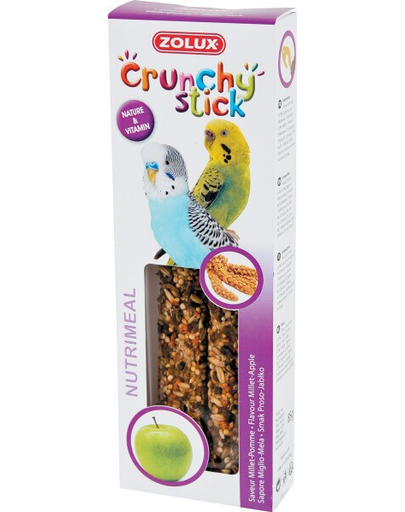 ZOLUX Crunchy Stick pentru papagali mici - mei / măr 85 g