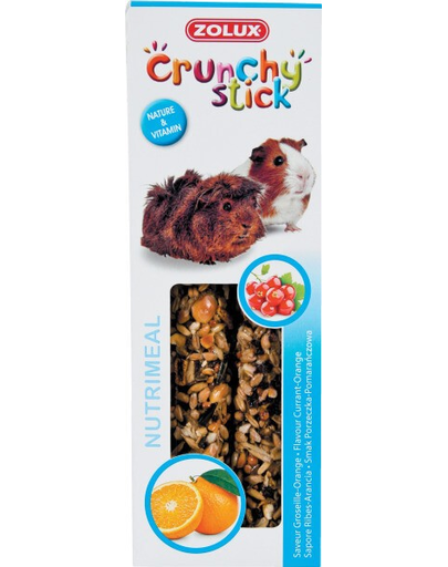 ZOLUX Crunchy Stick pentru porcușori de guinea- coacăze / portocale 115 g