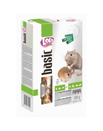LOLO PETS Mâncare pentru șoareci și gerbili 500 g