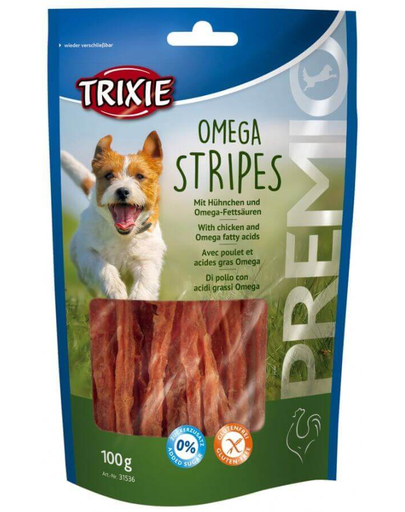 TRIXIE Strips Premio Omega cu pui 100 g