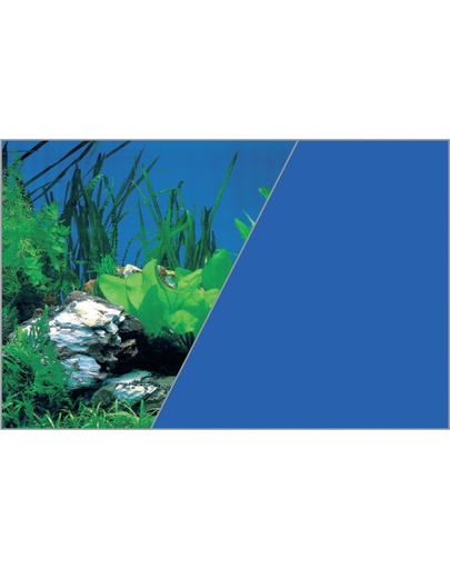 ZOLUX Fundal cu două fețe pentru acvariu 50 cm x 15 M plante albastru