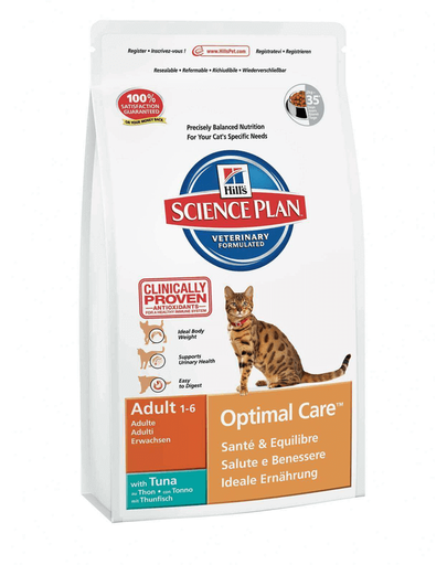 HILL'S Science Plan Feline Adult Optimal Care Tuna 10 kg