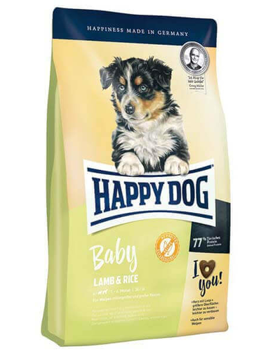 HAPPY DOG Baby hrana uscata caini junior cu alergii, cu miel si orez 10kg