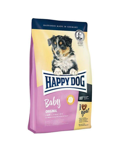 HAPPY DOG Baby Original hrana uscata caini junior talie medie si mare, cu pasare 4 kg