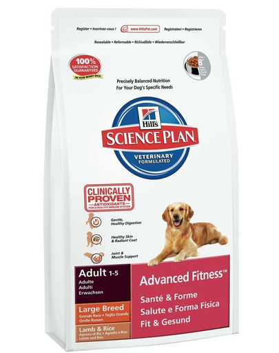 HILLS Science Plan Canine Adult Advanced Fitness Large Breed Lamb & Rice 12 kg