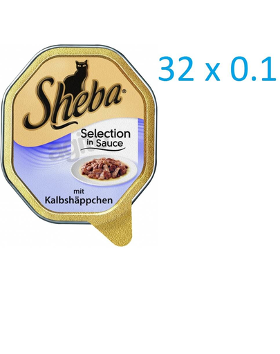 SHEBA Bucățele de vițel în sos 22 x 85 g
