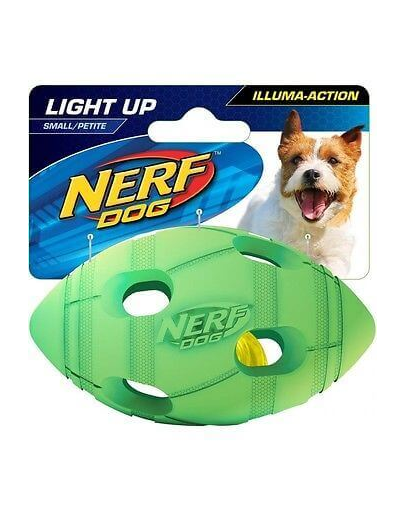NERF Minge de fotbal chițăitoare LED  mică verde / portocaliu