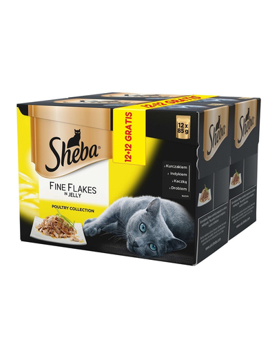 SHEBA Delicacy in Jelly pasăre 85g 12+12