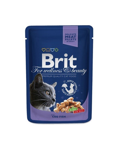 BRIT Premium Cat Adult pește cod 100 g
