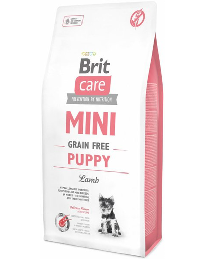 BRIT Care Mini Grain Free Mini Puppy Lamb hrana uscata caini juniori talie mica, cu miel 2 kg