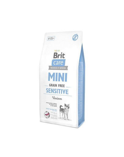 BRIT Care Dog Mini Grain Free Sensitive hrana uscata caini adulti de talie mica, cu vanat 7 kg Adulti imagine 2022