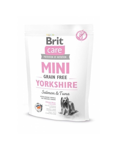 BRIT Care Grain Free Mini Yorkshire hrana uscata caini adulti talie mica, somon si ton 400 g 400
