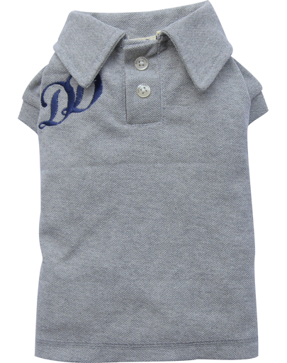 DOGGY DOLLY Tricou polo DD, gri, XXS 13-15 cm/26-28 cm