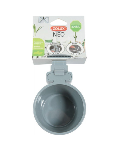 ZOLUX NEO Bol din plastic pentru agatat la cusca, 9.5 cm, 300 ml