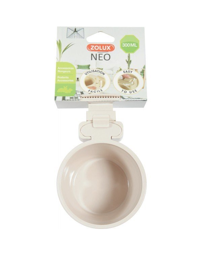 ZOLUX NEO Bol din plastic pentru agatat la cusca, 12 cm, 500 ml