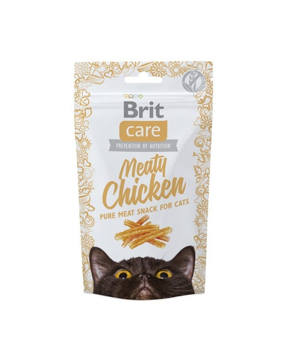 BRIT Care Cat Snack Meaty Chicken cu Carne de Pui 50g