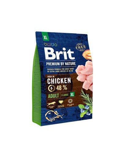 BRIT Premium By Nature Adult Hrana uscata pentru caini adulti de talie mare 3 kg