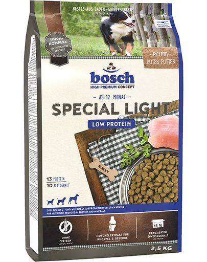BOSCH Special light hrana uscata pentru caini adulti cu afectiuni renale sau hepatice 2.5 kg