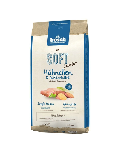 BOSCH Soft Junior Hrana uscata cu pui si cartofi dulci pentru cainii junior12,5 kg Bosch imagine 2022