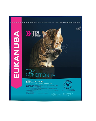 EUKANUBA Cat Senior All Breeds Top Condition Chicken &amp; Liver 0.4 kg