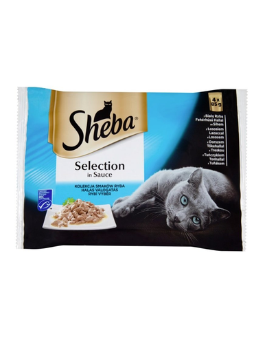 SHEBA Selection in Sauce mix de pește 4 x 85 g Fera