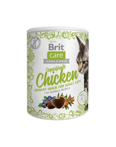BRIT Care Cat Snack Superfruits Chicken recompense pentru pisici adulte, cu pui 100 g 100 imagine 2022