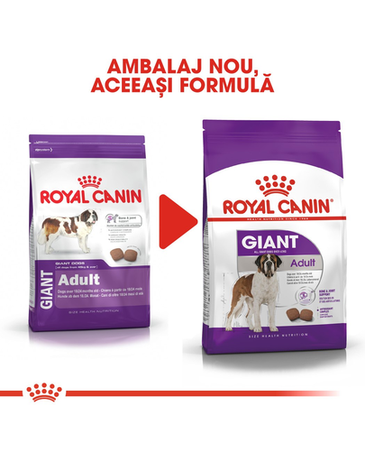 Royal Canin Giant Adult Hrană Uscată Câine 15 kg + 3 kg