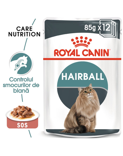 Royal Canin Hairball Care Adult hrana umeda pisica pentru reducerea formarii bezoarelor, 12 x 85 g Adult imagine 2022