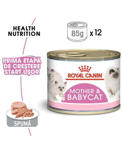 Royal Canin Mother & BabyCat Hrana Umeda Pisica Mama Si Puii Pana La 4 Luni, 195 G