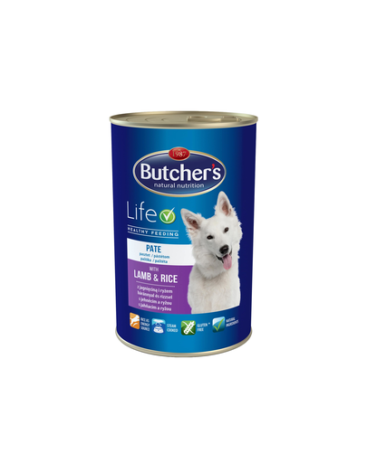 BUTCHER'S Life pate cu miel și orez 1200 g