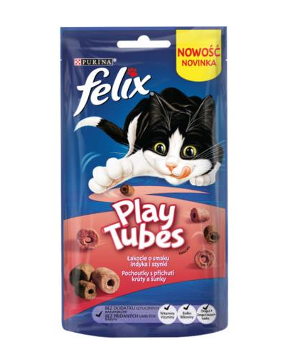 FELIX Play Tubes curcan și șuncă 50 g