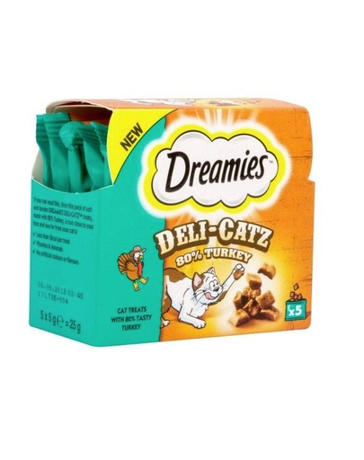 DREAMIES DeliCatz cu curcan 25 g x 16