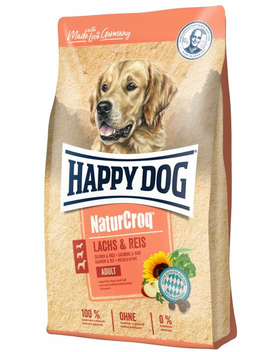 HAPPY DOG NaturCroq Lachs & Reis, somon și orez 12 kg
