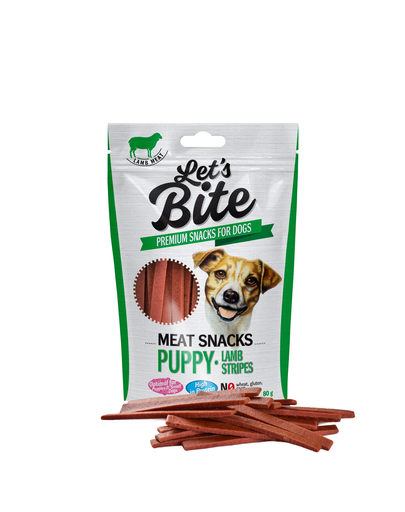 BRIT Let's Bite Meat Snacks Puppy felii de miel 80 g