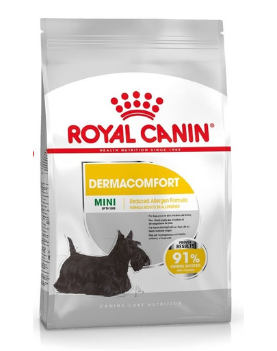 Royal Canin Mini Dermacomfort hrana uscata caine pentru prevenirea iritatiilor pielii, 8 kg Caine imagine 2022
